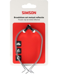 Broekklemmen Simson metaal met reflectie