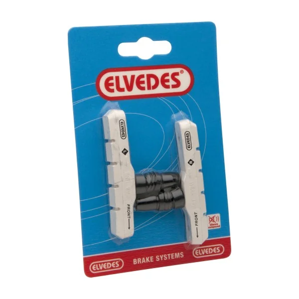 Remblokset Elvedes V-brake 72 mm - wit (op kaart)