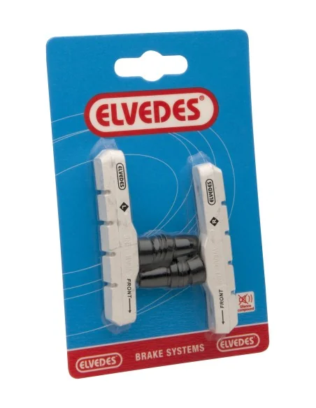 Remblokset Elvedes V-brake 72 mm - wit (op kaart)