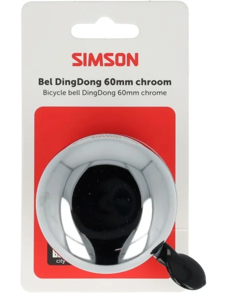 Bel Simson DingDong chroom - 60 mm
