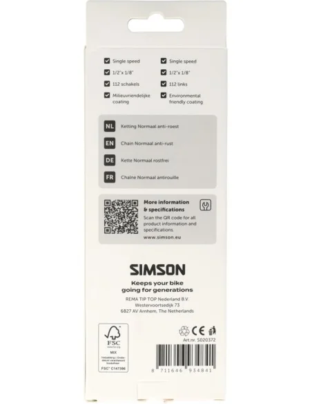 Ketting Simson Normaal antiroest