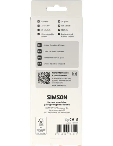 Ketting Simson Derailleur 10