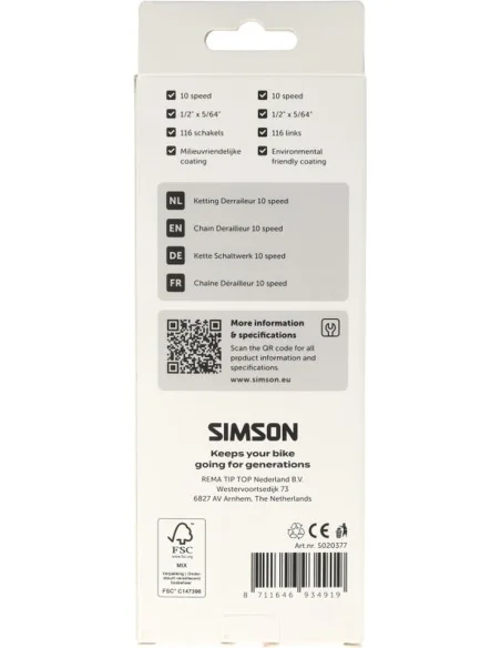 Ketting Simson Derailleur 10