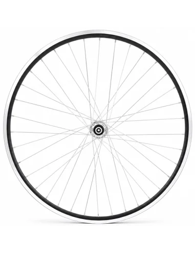 Achterwiel 28'' aluminium ZAC 2000 zwart geslepen velg - Freewheel - vaste as
