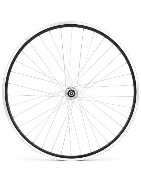 Achterwiel 28'' aluminium ZAC 2000 zwart geslepen velg - Freewheel - vaste as