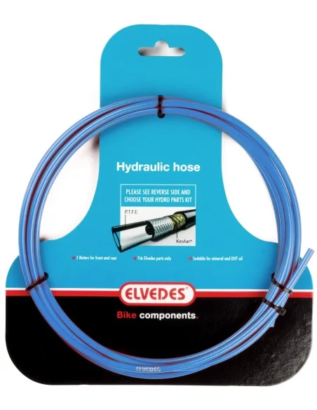 Hydraulische leiding Elvedes met PTFE voering en kevlar protectie - blauw (3 meter op kaart)