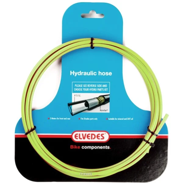 Hydraulische leiding Elvedes met PTFE voering en kevlar protectie - groen (3 meter op kaart)