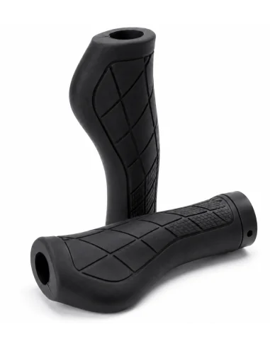 Handvatset Edge ErgoCity met lockring - 2*136mm - zwart (op kaart)