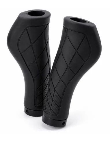 Handvatset Edge ErgoCity met lockring - 2*136mm - zwart (op kaart)