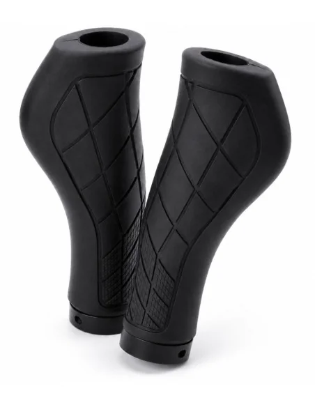 Handvatset Edge ErgoCity met lockring - 2*136mm - zwart (op kaart)