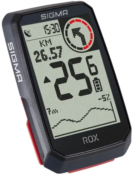 Fietscomputer GPS Sigma ROX 4.0 met standaard stuurhouder - zwart