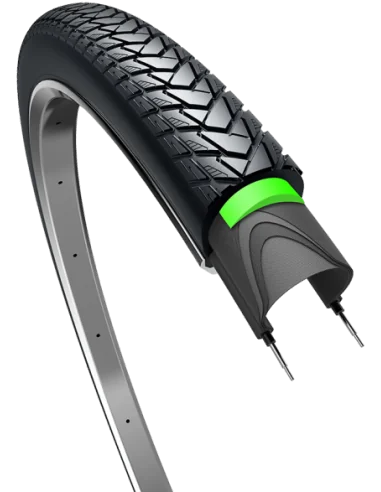 Buitenband Edge Traveller Protect 28 x 1.75" / 47-622 - zwart met reflectie