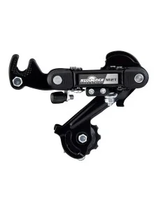 Achterderailleur 6/7-speed Sunrace RDM2T met korte kooi - directe montage (haak) - Zwart