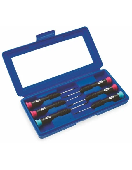 Schroevendraaier set precisie Cyclus 4x sleuf 2x kruis