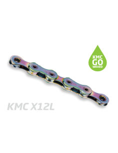 Fietsketting KMC X12L Aurora Blue - 126L, waxed 2