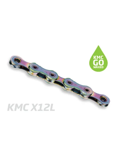 Fietsketting KMC X12L Aurora Blue - 126L, waxed