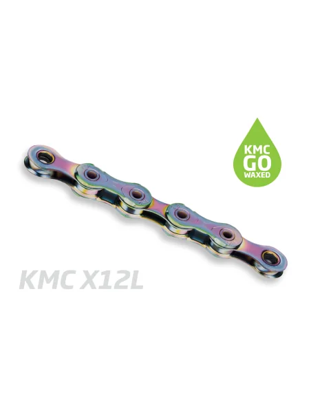 Fietsketting KMC X12L Aurora Blue - 126L, waxed