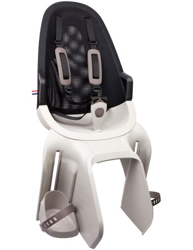 Kinderzitje achter Qibbel Air met dragerbevestiging (CFS) - Pebble Grey
