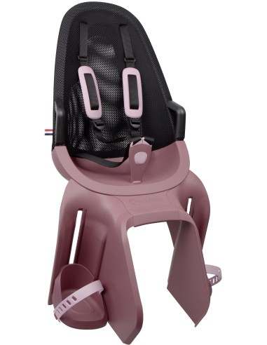 Kinderzitje achter Qibbel Air met dragerbevestiging (CFS) - Plum Rose