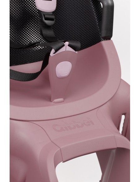 Kinderzitje achter Qibbel Air met dragerbevestiging (CFS) - Plum Rose