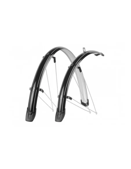 Spatbordset 28"/ 51 mm Polisport Towny - zwart
