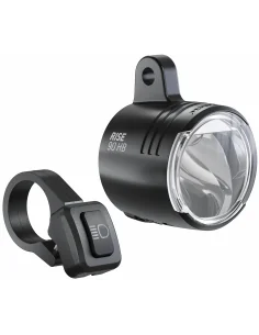 Koplamp Trelock RISE90, 12V - 90/120 lux, zwart