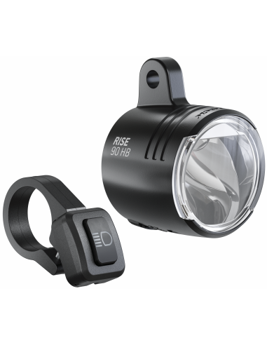 Koplamp Trelock RISE90, 12V - 90/120 lux, zwart