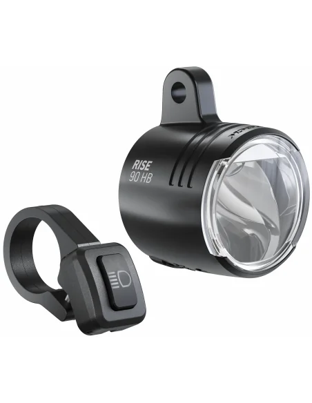 Koplamp Trelock RISE90, 12V - 90/120 lux, zwart