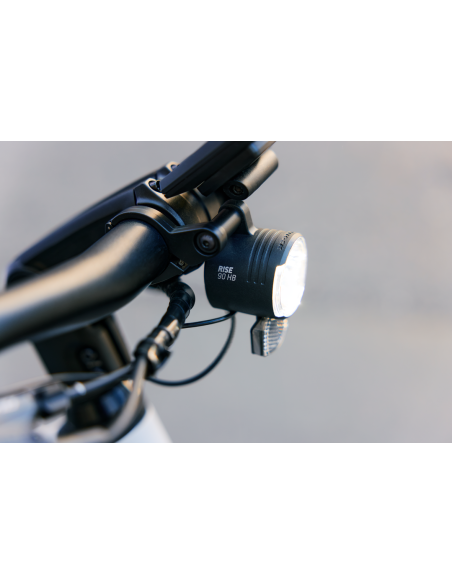 Koplamp Trelock RISE90, 12V - 90/120 lux, zwart