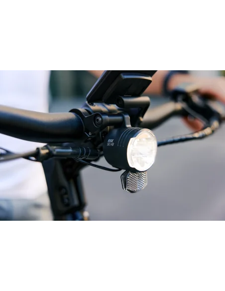 Koplamp Trelock RISE90, 12V - 90/120 lux, zwart