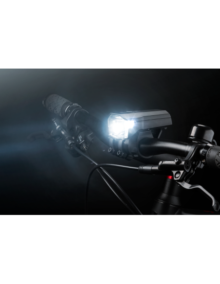 Verlichtingsset Trelock Lighthammer 100 USB Set - 100 lux, zwart