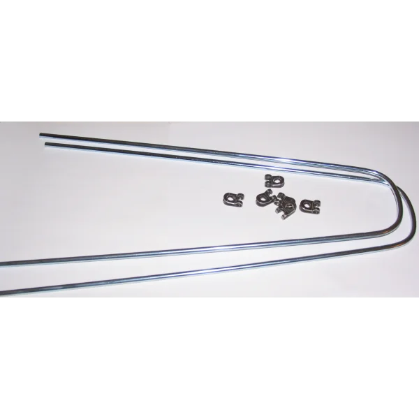 Spatbordset 26" transport metaal met stangenset - zwart