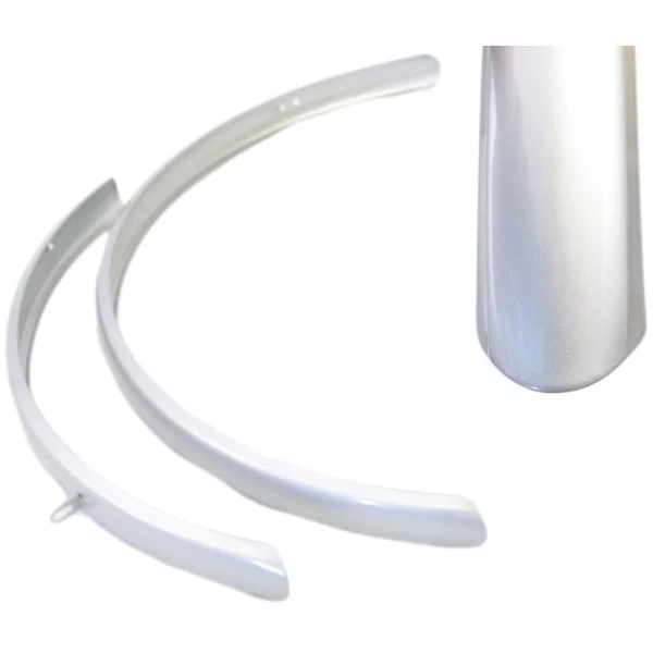 Spatbordset 28" Hybride gemaakt van aluminium 50mm - zilver