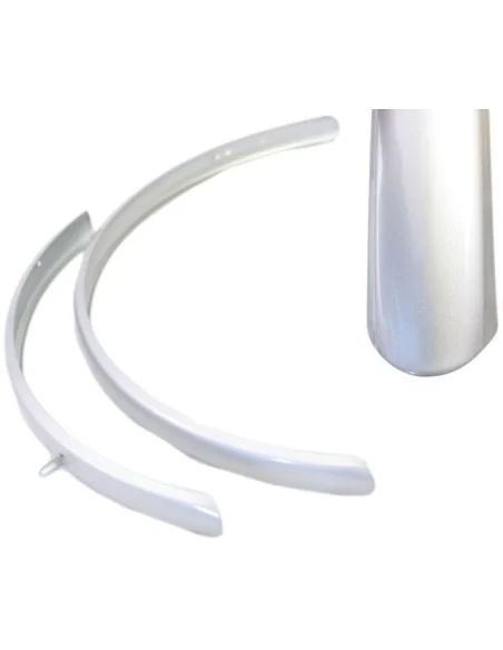 Spatbordset 28" Hybride gemaakt van aluminium 50mm - zilver