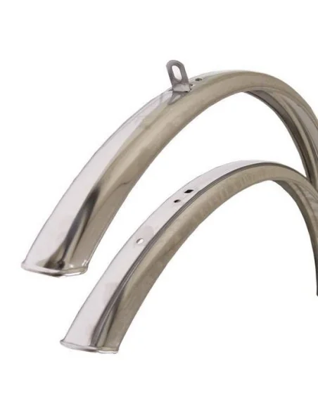 Spatbordset 27/28" RVS zonder spatbordstangen - zilver