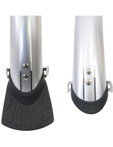 Spatbordset 28" 45 mm kunststof compleet met stangenset - zilver