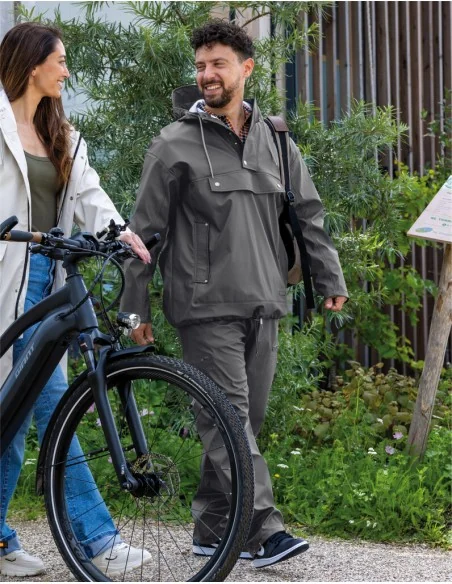 Regenjas Mirage Rainfall Closed Jacket - maat L - gemaakt van polyester soft touch - earl grey