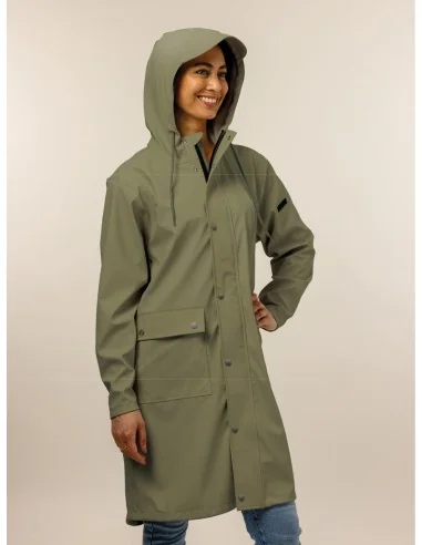 Regenjas Mirage Rainfall Trenchcoat - maat M - gemaakt van polyester soft touch - olive green