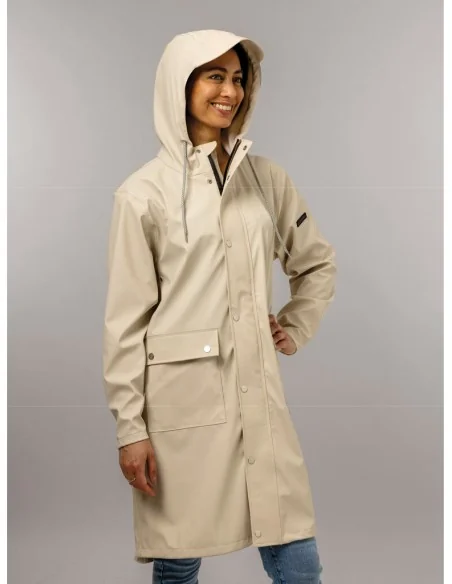 Regenjas Mirage Rainfall Trenchcoat - maat S - gemaakt van polyester soft touch - off white