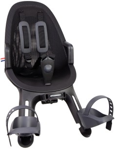 Kinderzitje voor Qibbel Air - Midnight Black - inclusief stuurpenadapter voor geïntegreerde kabels