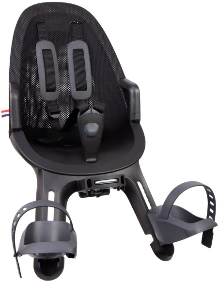Kinderzitje voor Qibbel Air - Midnight Black - inclusief stuurpenadapter voor geïntegreerde kabels
