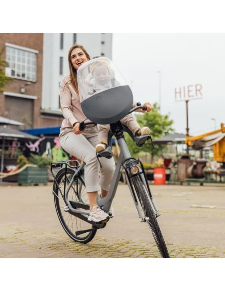 Kinderzitje voor Qibbel Air - Midnight Black - inclusief stuurpenadapter voor geïntegreerde kabels