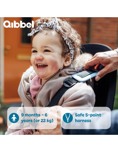 Kinderzitje achter Qibbel Air met MIK-HD bevestiging - Hazel Brown