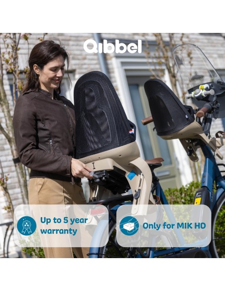 Kinderzitje achter Qibbel Air met MIK-HD bevestiging - Pebble Grey