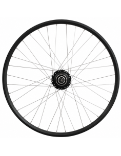 Achterwiel 28 1/4inch Nexus 8 naaf (zwart) - ZAC2000 velg (zwart) met RVS spaken - voor schijfrem