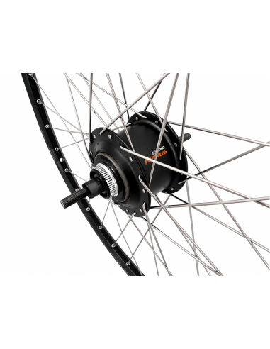 Achterwiel 28 1/4inch Nexus 8 naaf (zwart) - ZAC2000 velg (zwart) met RVS spaken - voor schijfrem