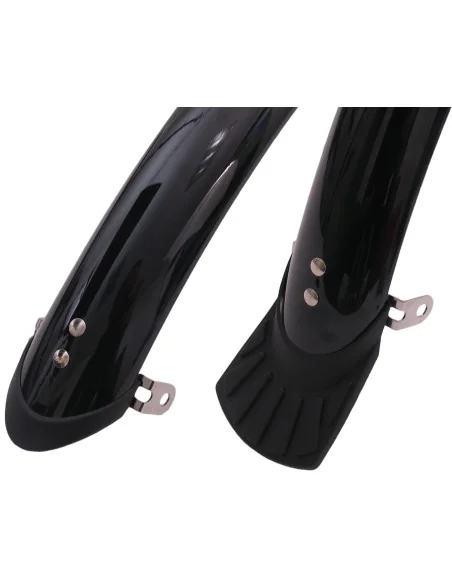 Spatbordset 28" 50 mm kunststof compleet met stangenset - zwart