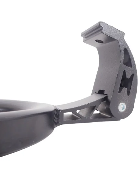 Middenstandaard 28" Edge Double 2-poot 30cm aluminium - zwart