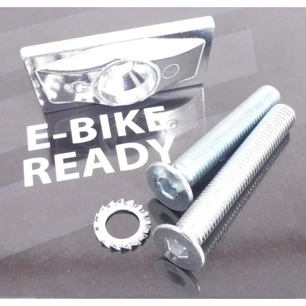 Middenstandaard 28" Edge Double 2-poot 30cm aluminium - zwart