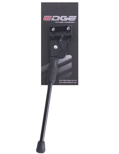 Zijstandaard 28" Edge 40 mm 2 bouts aluminium - zwart